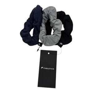 Fabletics The cloud Jersey Scrunchies 3-Pack Black, Gray, Navy blue